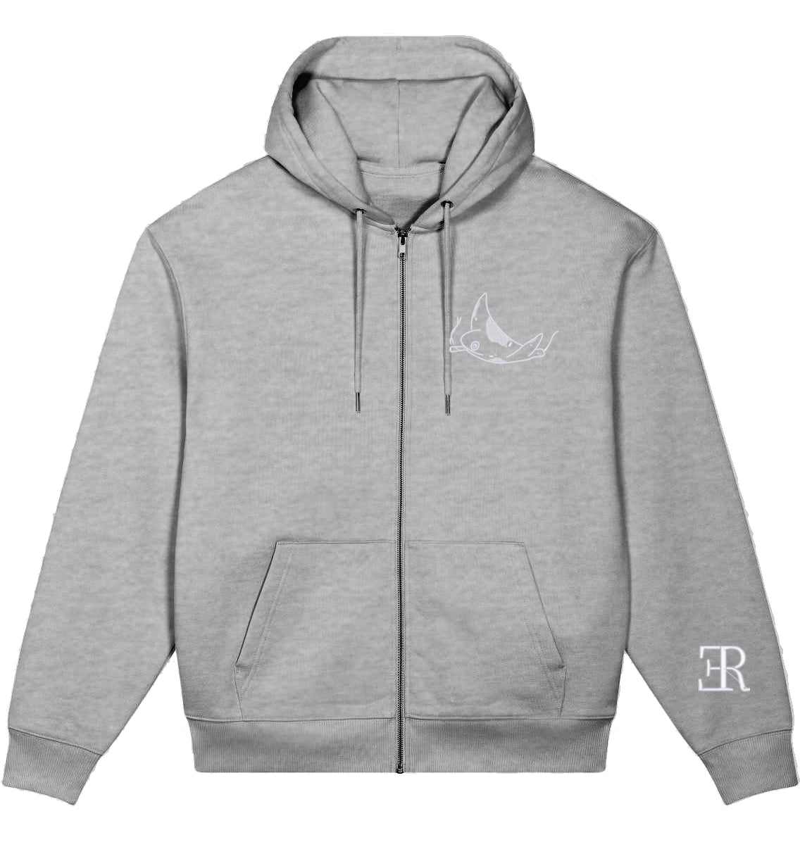 EEN ROOCHEN Premium Zip Hoodie Weiß