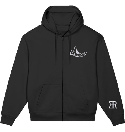 EEN ROOCHEN Premium Zip Hoodie Weiß