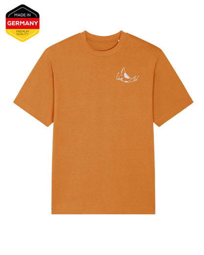 Oversized T-Shirt weißer Rochen Stick & Druck